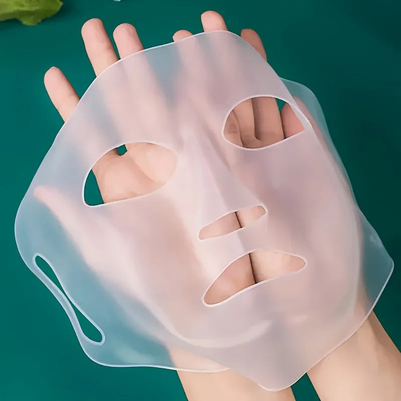 3D Silicone Face Mask Women Skin Care Moisturizing Lifting Firming Anti Wrinkle Reusable Gel Sheet Mask Facial Skin Care Tool